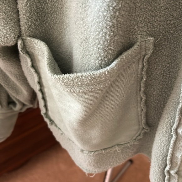 Free People Jordan Slouchy Jacket in washed military green. - Picture 8 of 13